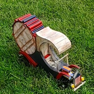 Handcrafted truck birdhouse